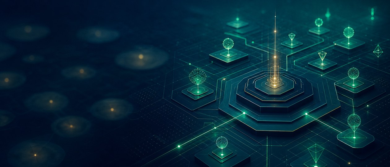 Abstrakte Komposition: klare geometrische Ebenen als strategische Karte als Metapher für wenn hiring-ziele zu weich bleiben